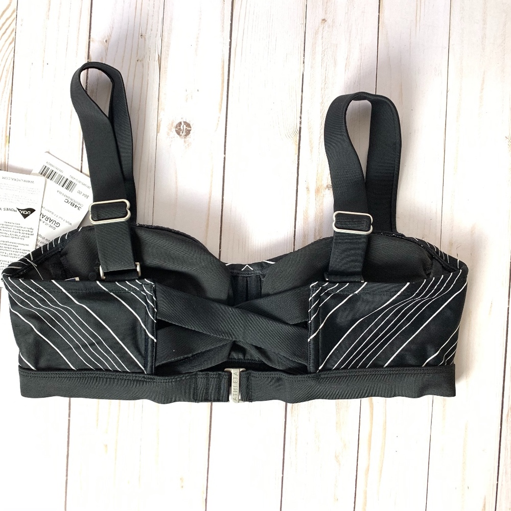 Athleta Chevron Bikini Top black and white 34B/C - Picture 2 of 6
